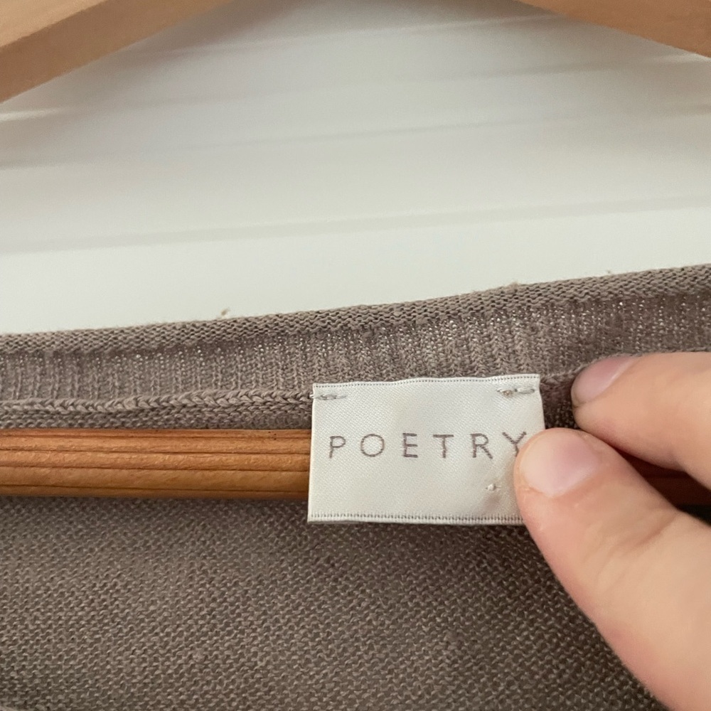 Poetry Linen Silk Lagenlook Layered Sweater Top Neutral Minimalist 10 — image 5 of 7
